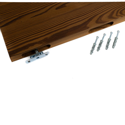 Zwevende Wandplank — Donker Eiken