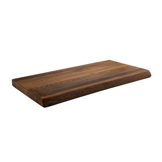 Hidden bracket mounting for dark oak wood floating shelf