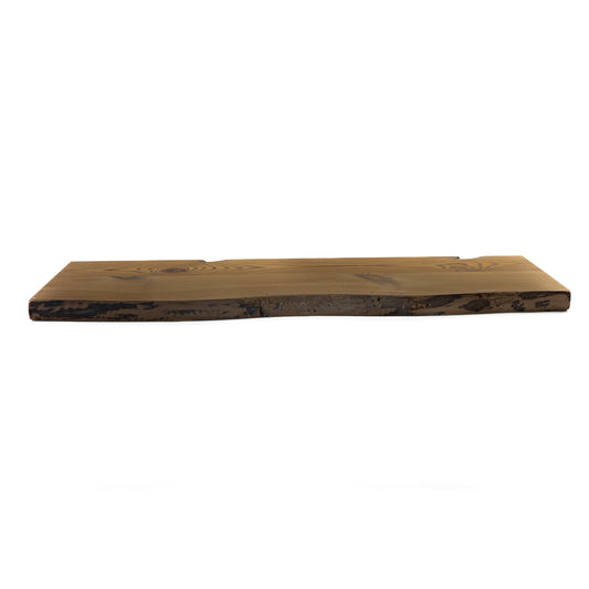 Side profile of ash pine floating shelf depth and thickness