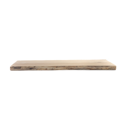 Birch bark floating shelf as a part of Scandinavian minimalist decor