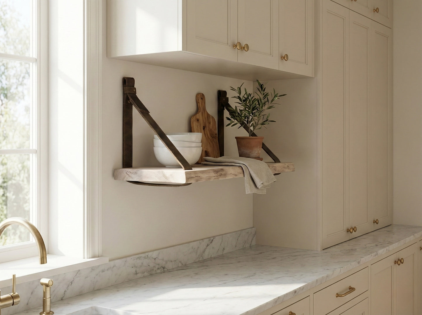 Massief Iepenhout - Wandplank